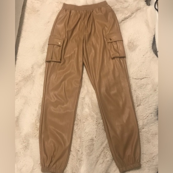 Tall 🤎 Faux Leather Pocket Detail sweatpants 
New 30” - Picture 5 of 9
